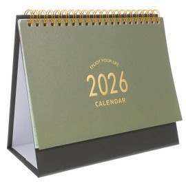 NUOBESTY Desk Calendar, 2025-2026 Monthly English Standing Flip Desktop Calendar Small Desk Calendars Planner for Home