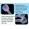 KAPSING Pack of 2 Transparent Measuring Spoons, Dosing Spoons with