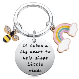 Teacher Appreciation Keychain Gifts, Best Teachers Retirement Thank You Gift for Women Men, End-of-Term Keyring for Teachers, Metal, not known