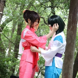 Fansaara Cosplay Anime Movie Halloween Cosplay Women's White Pink Costume Japanese Style Kimono Plain Disguise Costume Set Cosplay Christmas Party School Festival Cultural Festival Performance Clothes