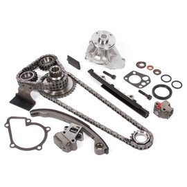 Evergreen TK3003WPT Compatible With Nissan KA24DE DOHC 16V Timing Chain Kit w/Water Pump
