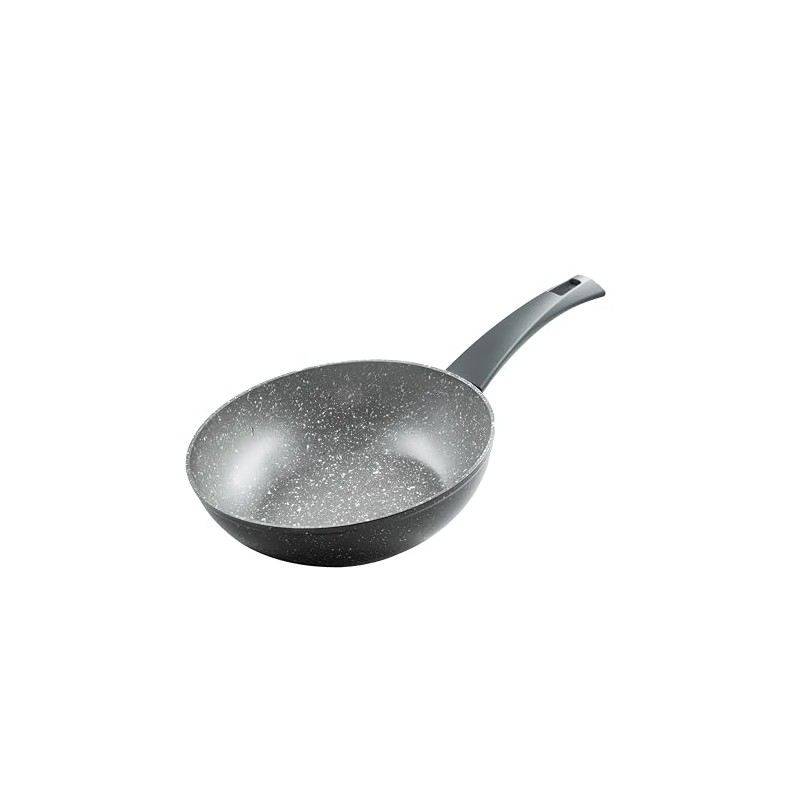 Zanetti - Durapietra Induction Wok Pan, 20 cm, Non-Stick Coating,