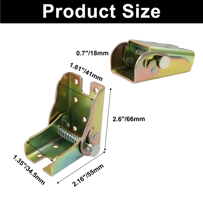 BokWin 90 Degree Hinges, Gold, 2pcs
