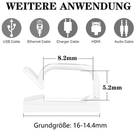 SZFUDIGO SZFUDIGO kabelhalter50 PCS kabelhalter selbstklebend wand kabelfhrung cable holder kabelbefestigung selbstklebend wand kabel wandhalterung befestigung wand (transparent)