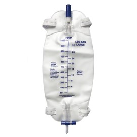 Lifevv 3 Pack Easy-Tap Leg Bag, Urinary Drainage Bag, 32 oz Anti-Reflux Valve, Cloth Straps