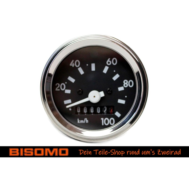 Speedometer 100 km/h with Indicator Control and Lighting, Diameter 60