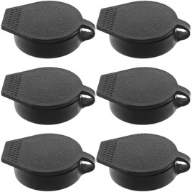 Hemobllo 6pcs Black Plastic Rainproof Dust Cover for Distribution Cabinets, Cam Lock Hole Covers, Waterproof Key Panel Protection Caps, Inner Diameter 22x19 Mm, Ideal for Outdoor Use