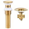 BESy Brushed Gold Bathroom Sink Drain, Bathroom Faucet Vanity Sink