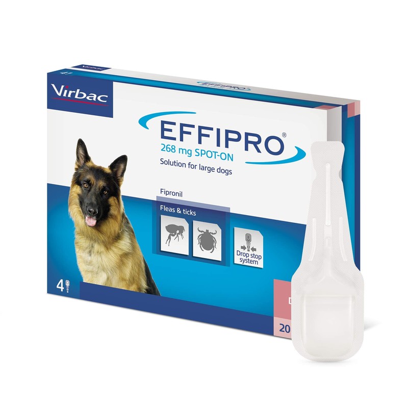Effipro Spot On for Large Dogs, 20-40kg, 4 Pipettes