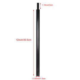 Pursuestar Black 12 Inch Long Aluminum Gear Shift Knob Extender Extension for 5 6 Speed Manual Shifter Lever M12 12X1.25
