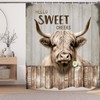 LKFBSC Highland Cattle Cow Bull Shower Curtains,Farmhouse Animal Rustic Country