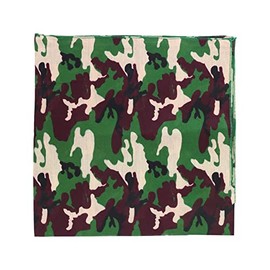 Motique Accessories Camo Extra Large Bandana 27x27 (Dark Brown Green)