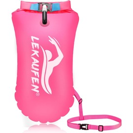 Swim Buoy for Open Water, 20L Swim Safety Float Waterproof Dry Bag for Swimmers Triathletes Kayakers Snorkelers, Swimming Pull Buoy for Safer Swim
