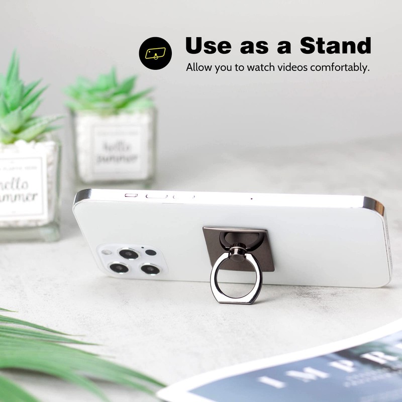 [2 Pack] Square Sparkling Cell Phone Ring Holder Stand,360 Degree