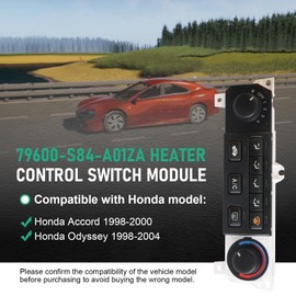 79600-S84-A01ZA Heater A/C Control Module Compatible with Honda Accord 1998-2000 and Honda Odyssey 1998-2004 Replace for 79600S84A01ZA 599-268 Climate Control Panel