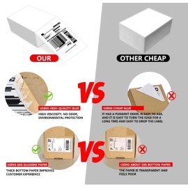 UPS 500 4x6 Fanfold Direct Thermal Shipping Labels for Zebra & Rollo Printers 4”x6”