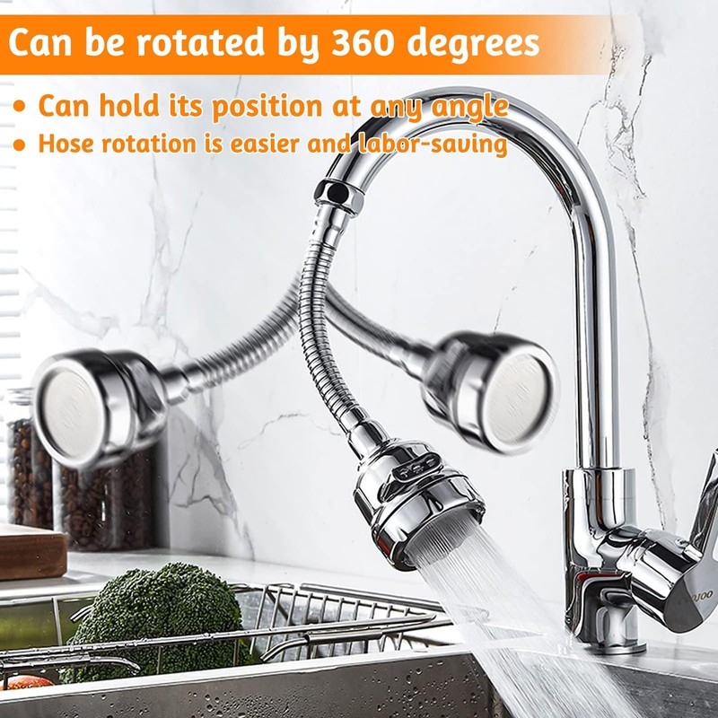 3 Pieces Kitchen Tap Head Fucet Aerator, 360 Degree Rotatable
