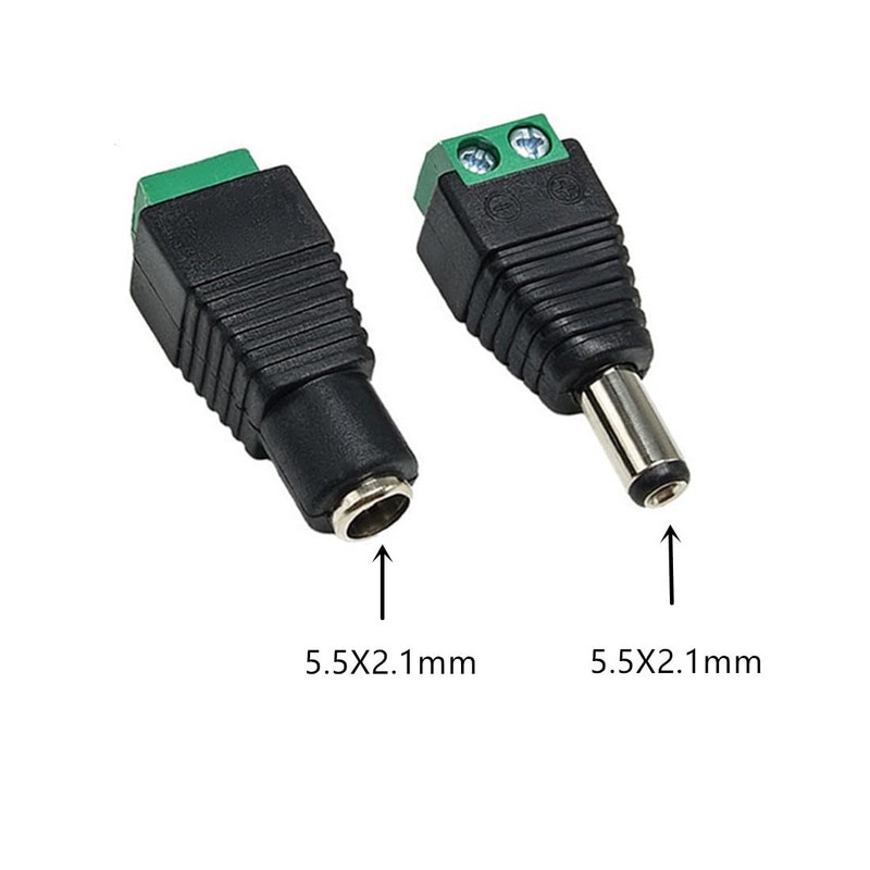 UPEYXDQR 10 Pairs 12V Male+Female 2.1x5.5MM DC Power Jack Plug