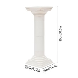 Eapmic White Elegant Wedding Roman Decorative Column Set 4Pcs Roman Pillars Decoration Party Flower Pot Columns Decor Pedstal Stand Flower Floral Wedding Party Event Road Decorative Columns (31'')
