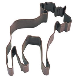 R & M Polyresin Coated Moose Cookie Cutter, 4-Inch, Brown