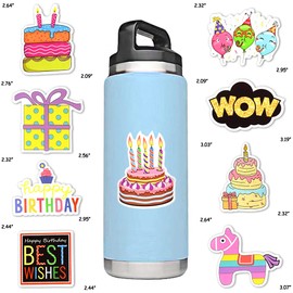 SUSIHI Birthday Stickers for Kindle Kids Birthday Stickers for Water Bottles Scrapbook Laptop Book Waterproof(50 Pcs)