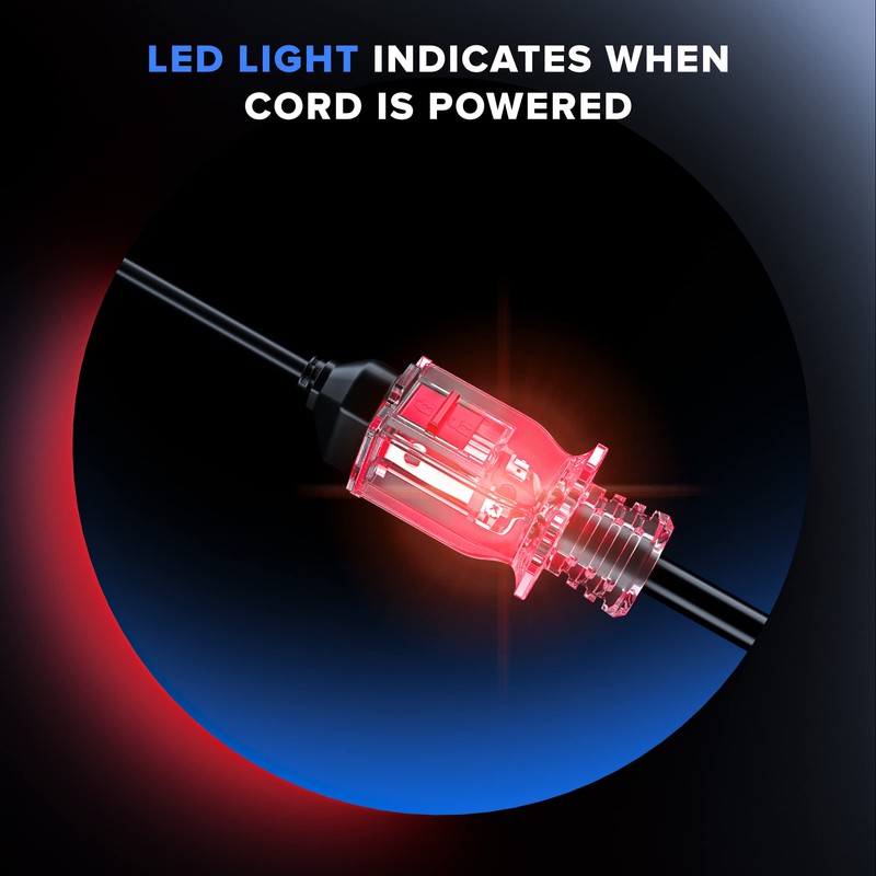 Maximm Extension Cord with Locking - Lighted Power Indicator l