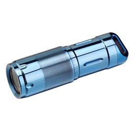 MecArmy X2S Stainless Steel LED Flashlight, Mini EDC Rechargeable Keychain Flashlight with Micro USB Charging, 10180 Battery 130 Lumens Outdoor Waterproof EDC Keychain Light (DLC Blue)