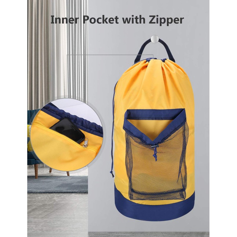 Dalykate Backpack Laundry Bag, Laundry Backpack with Shoulder Straps and