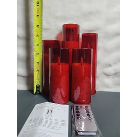 Unbranded 5 Pack Of Flameless Led Candles Red