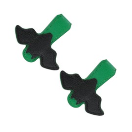 Bat Magnetic Bookmarks Vegan Leather Book Marks for Reading Book Lovers Gifts (Green)