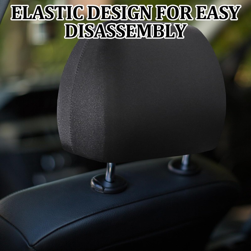 Xorim 4 Pcs of Headrest Covers for Cars, Car Headrest