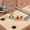 sourcing map Wood Furniture M8x15mm Threaded Insert Nuts Interface Hex