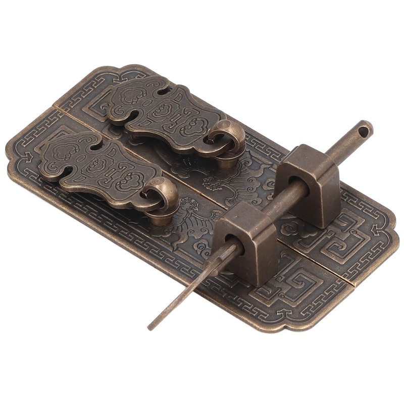 Cabinet Faceplate Brass Material Bronze Auspicious Bat Pattern Retro Chinese