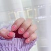Flushing heart Handmade nail tip - Petit round / 발그레