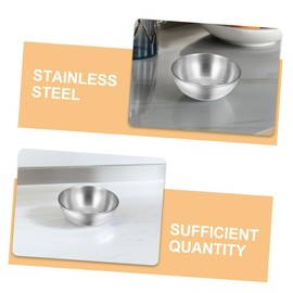 Vaguelly 6pcs Stainless Steel Bowls for Sauces Condiments and Seasonings for Home Kitchen Restaurants and Sushi Dipping Round Design for Appetizers and Dips