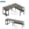 Unikito Reversible L Shaped Desk with Magic Power Outlets and