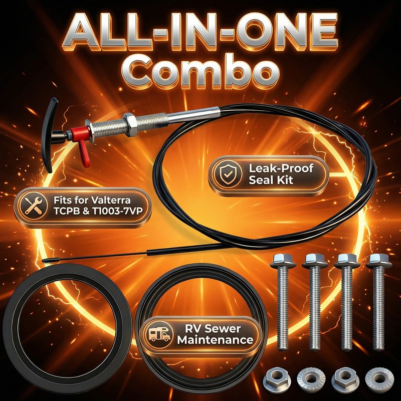 TC120PB & T1003-7VP Combo Compatible with Valterra, Grentec RV Waste