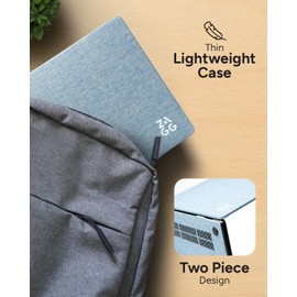 ZAGG MacBook Protection MacBook Pro 14-inch M4/M3/M2/M1 Case - Fabric Finish, Two-Piece Hard Shell Snap-on Cover, Lightweight, Durable, Scratch-Resistant, Non-Slip Rubberized Grips, Navy Blue