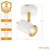 National Lighting Quinn Modern Single Matt White with Brushed Gold