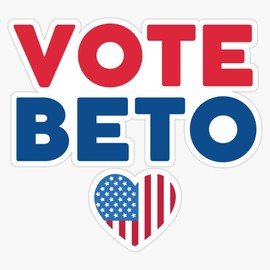 Beto Orourke Democratic Party Midterm Elections Sticker Bumper Sticker Vinyl Decal 5"