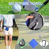 Golf Club Cleaning Set, Retractable Water Nylon Brush and Microfibre