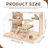 Wooden Hamster Cage Large, 16-Inch 3-Layer Acrylic Hamster Cage, Small