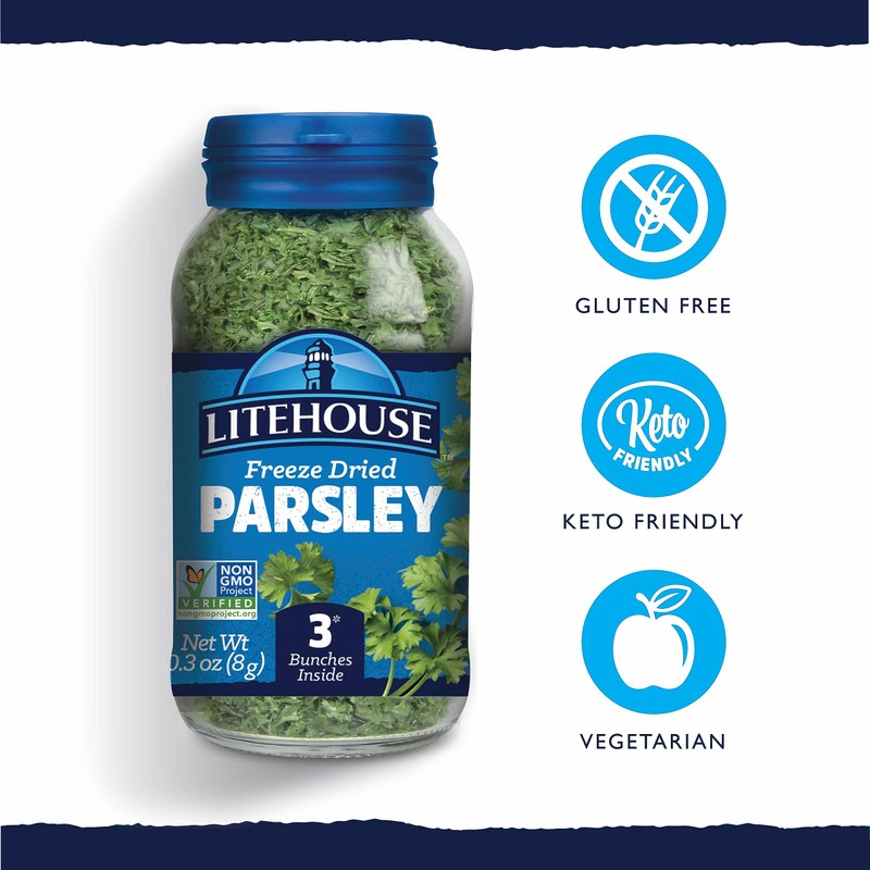Litehouse Freeze Dried Parsley - Substitute for Fresh Parsley, Jar