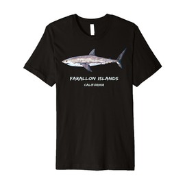 Farallon Islands Great White Shark California Gift Souvenir Premium T-Shirt