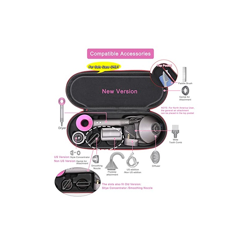 Portable Hard Case for Dyson Supersonic Hair Dryer