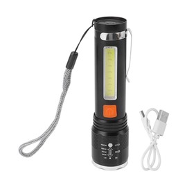 P50 LED Flashlight USB Rechargeable LED Flashlight Super Bright COB Work Flashlight for Traveling Camping Walking