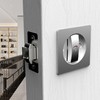 Pocket Door Lock Indicator Lock Flush Handles Latch Privacy Bed/Bath