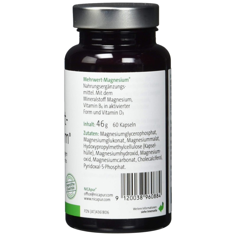 Nicapur Added Value Magnesium Capsules Pack of 60 Capsules