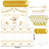 57Pcs Mi Bautizo Banner Backdrop Balloons Arch Garland Tablecloth Kit