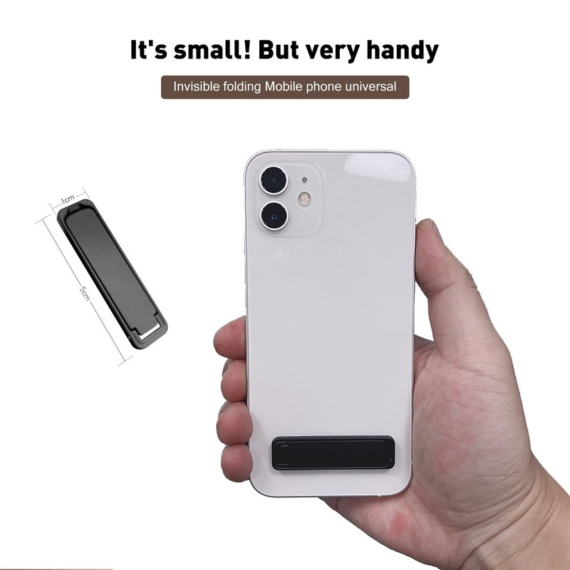 Wansurs [2 Pack] Mini Phone Kickstand Black Baking Paint Cell